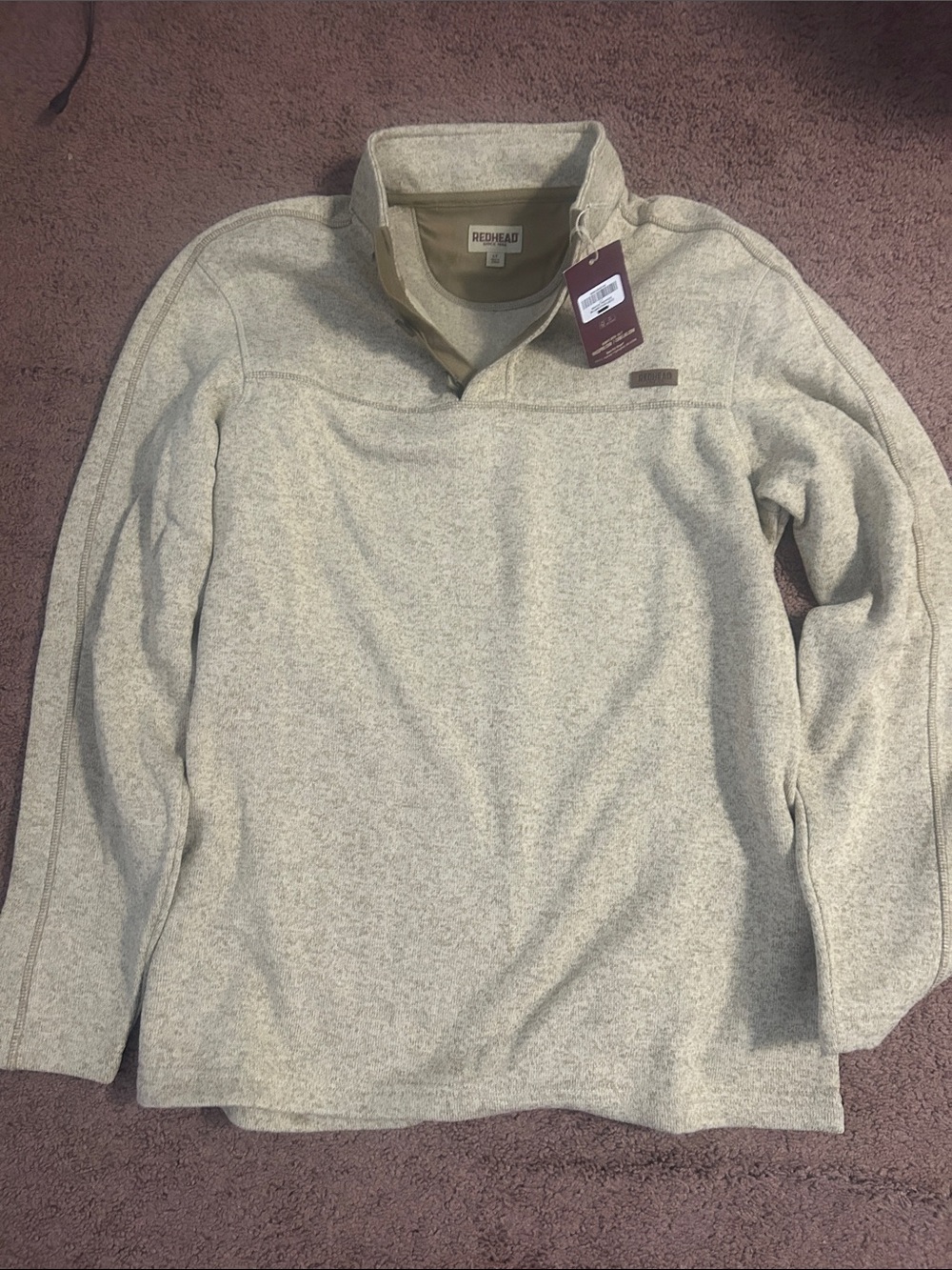 RedHead Men's Half-Zip Sweater - Light Tan Heather